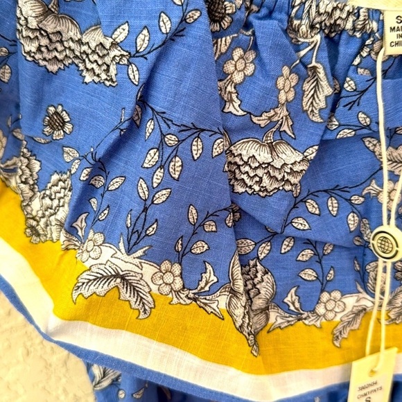 Max Studio Blue and Yellow Off-Shoulder Mini Dress - Picture 6 of 8